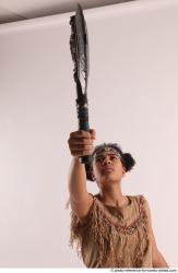 ANISE KNEELING POSE WITH AX 